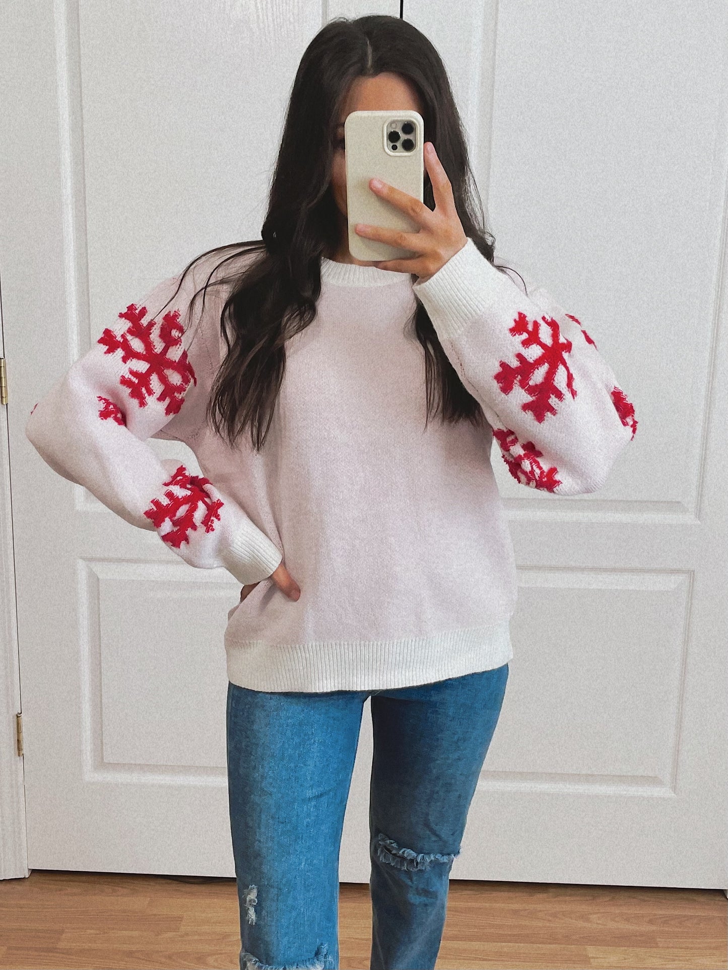 Ivory Snowflake Sweater