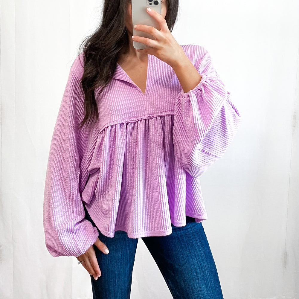 
                      
                        Lilac Pleated Top
                      
                    