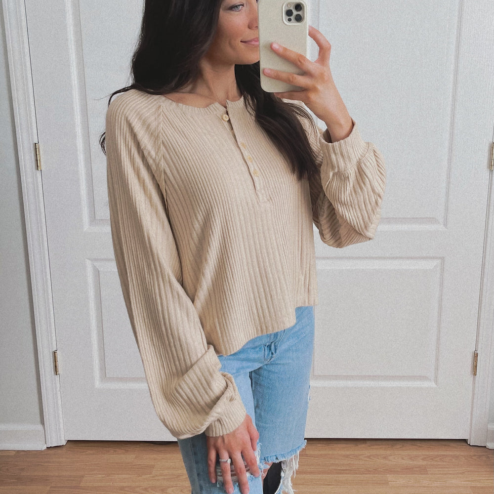 Camden Knit Top - Taupe