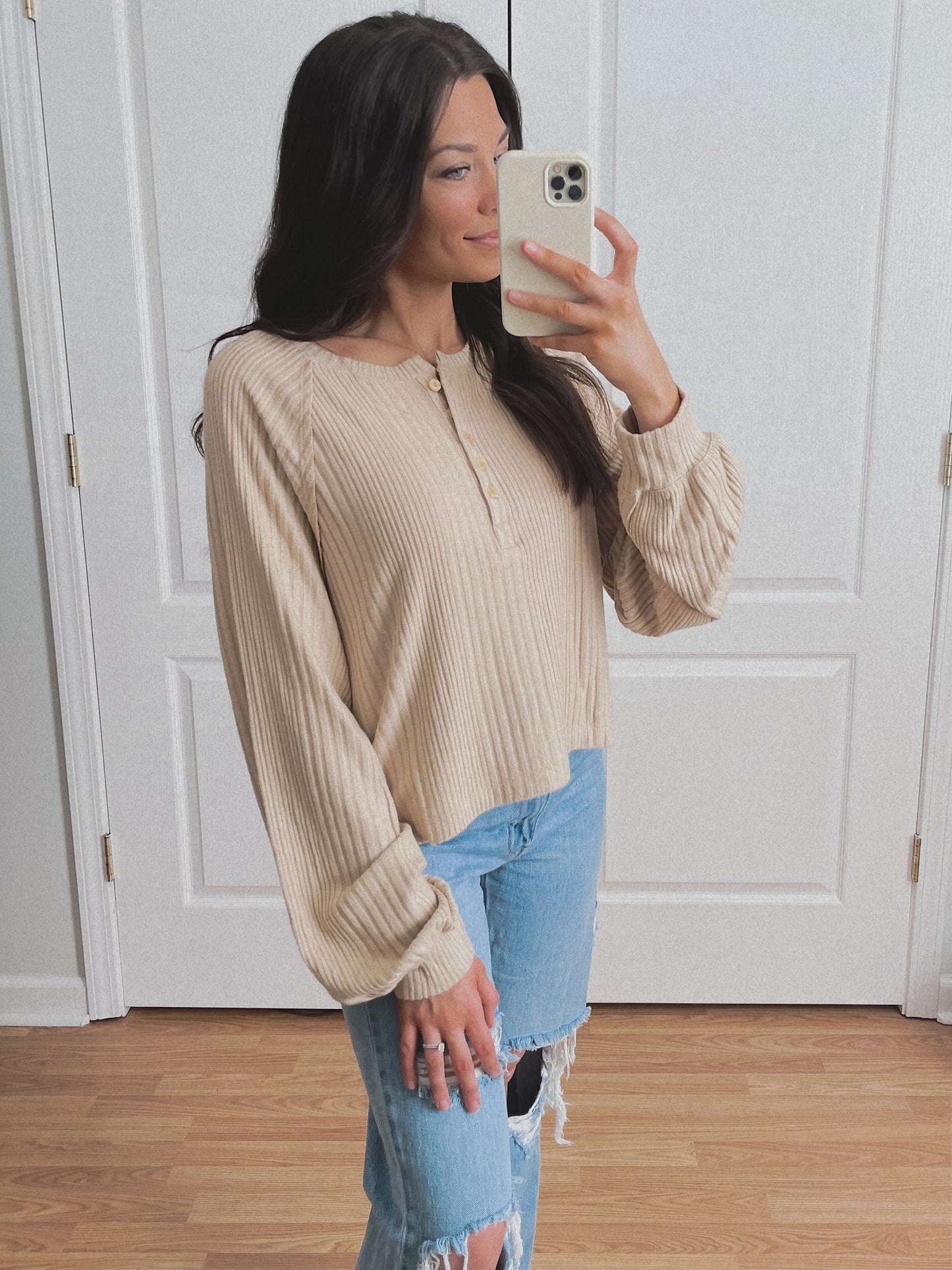 Camden Knit Top - Taupe