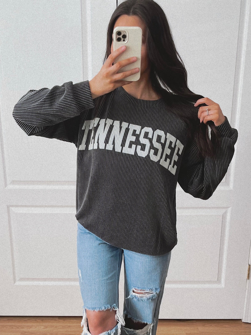 Tennessee Ribbed Crewneck - Charcoal