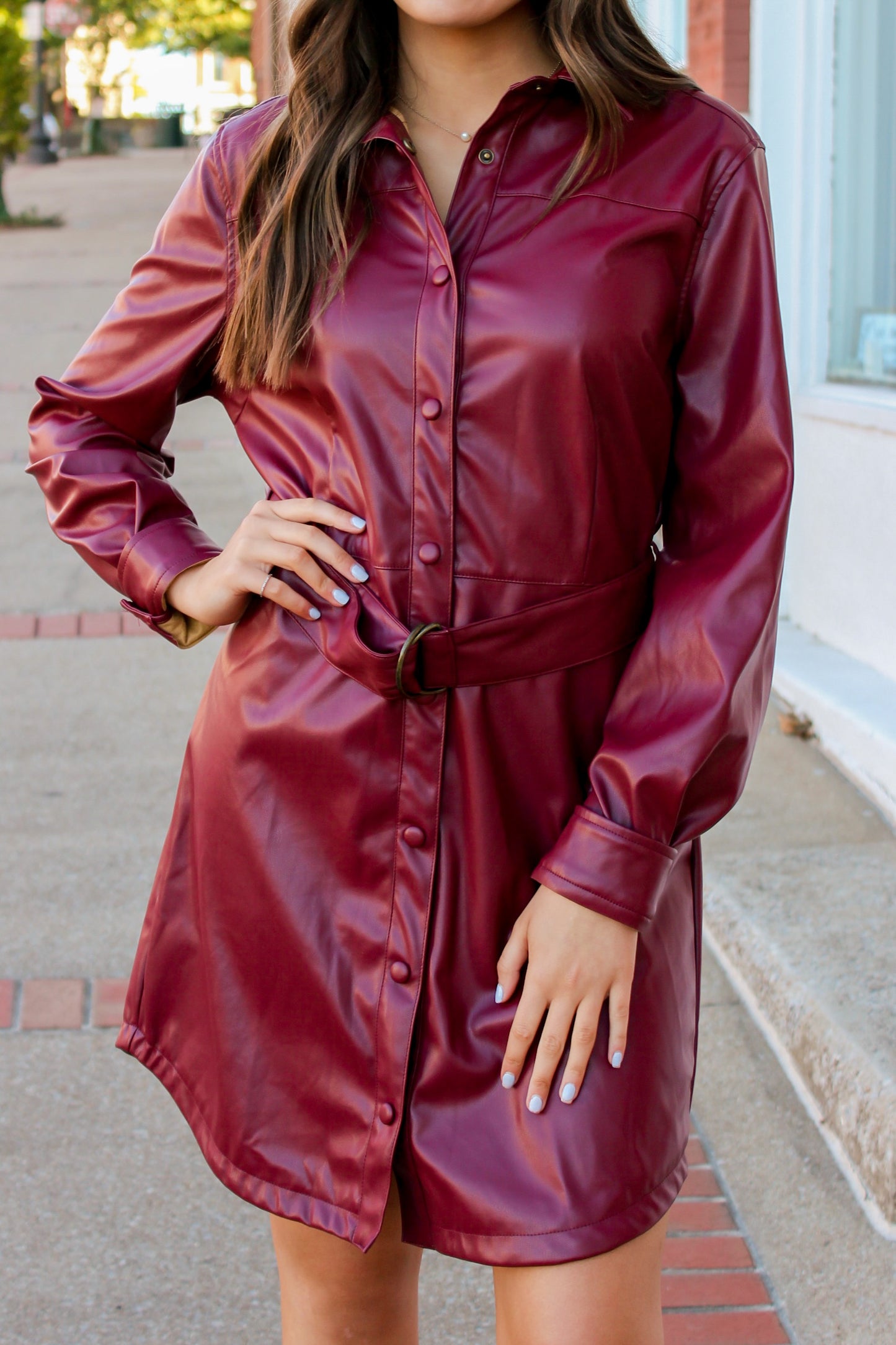 Whitney Faux Leather Dress Urban Belle Boutique Whitney Faux Leather Dress Urban Belle Boutique