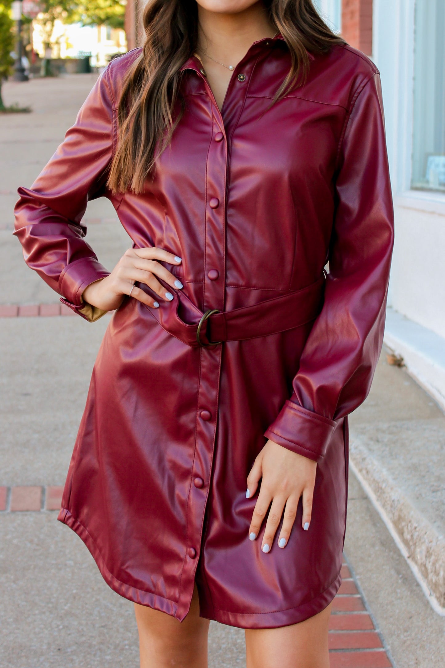 Whitney Faux Leather Dress