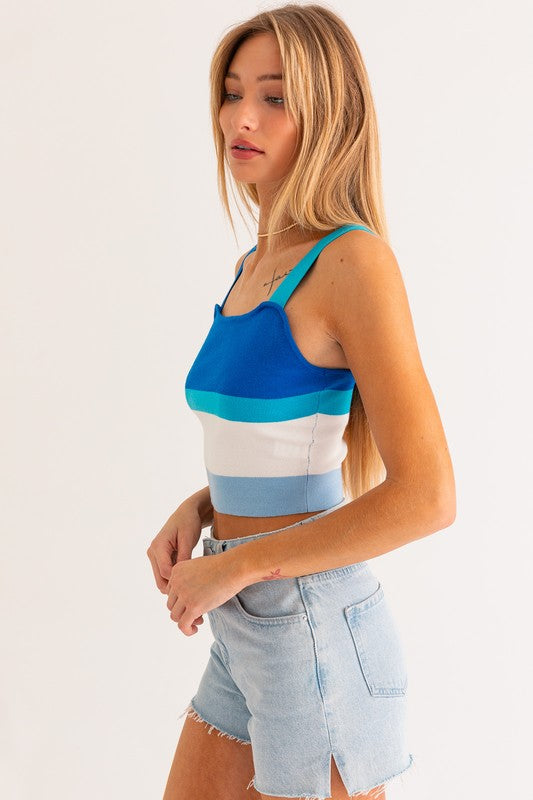 
                      
                        30A Striped Knit Tank
                      
                    