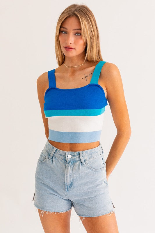 30A Striped Knit Tank