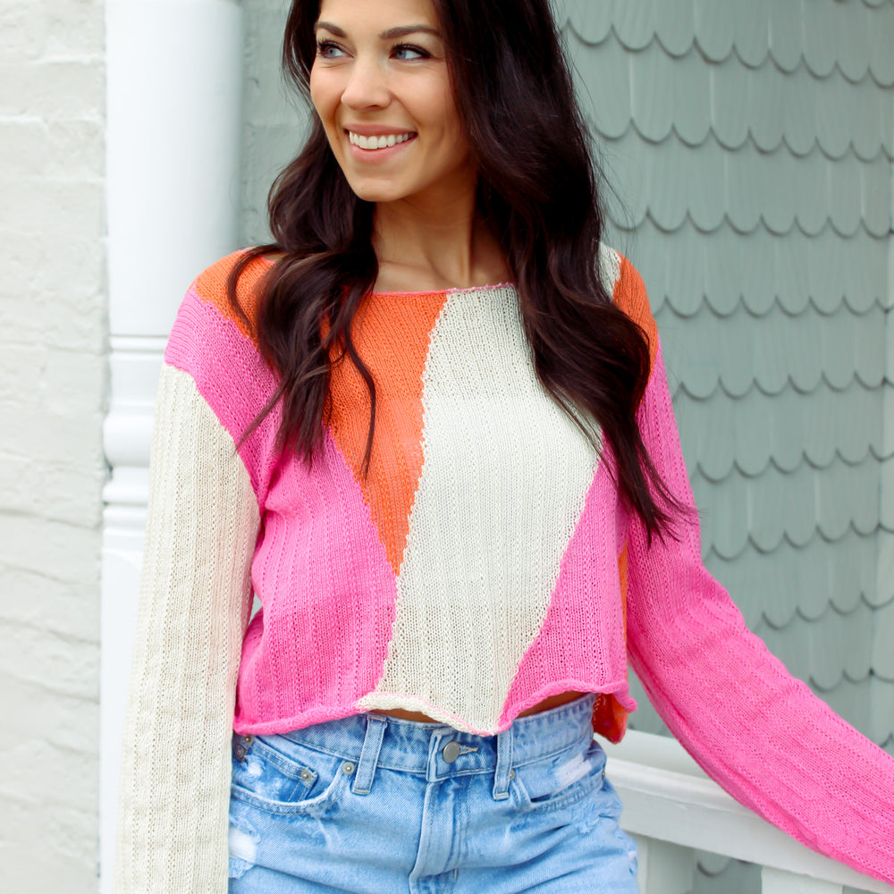 
                      
                        Mila Knit Colorblock Top
                      
                    