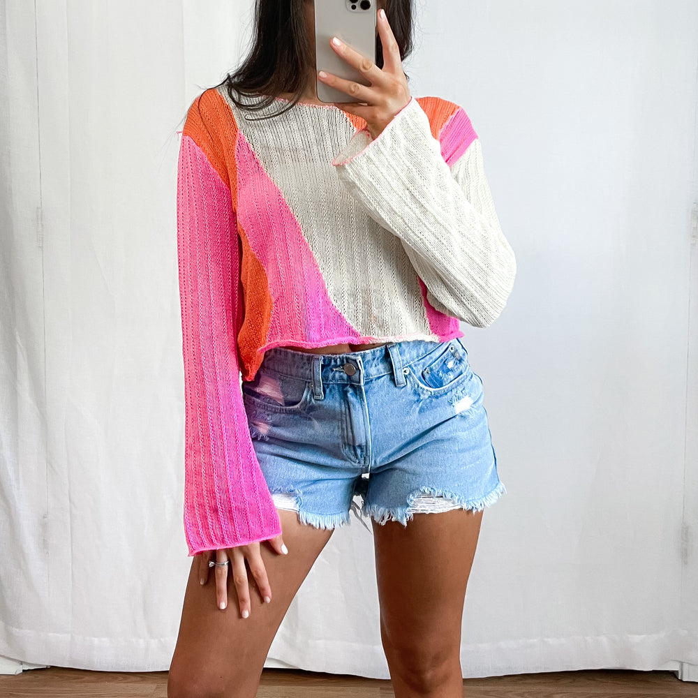 Mila Knit Colorblock Top