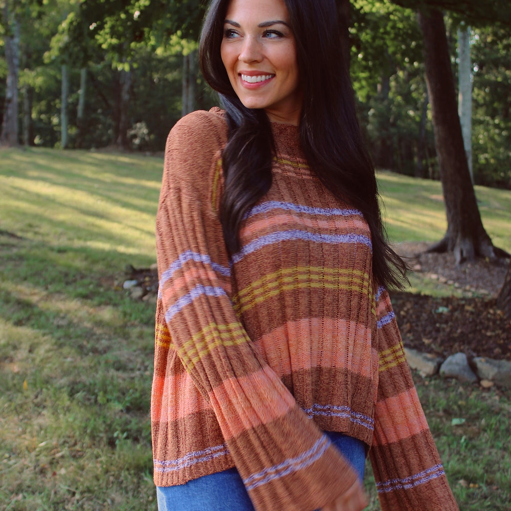 Hallie Striped Knit Sweater