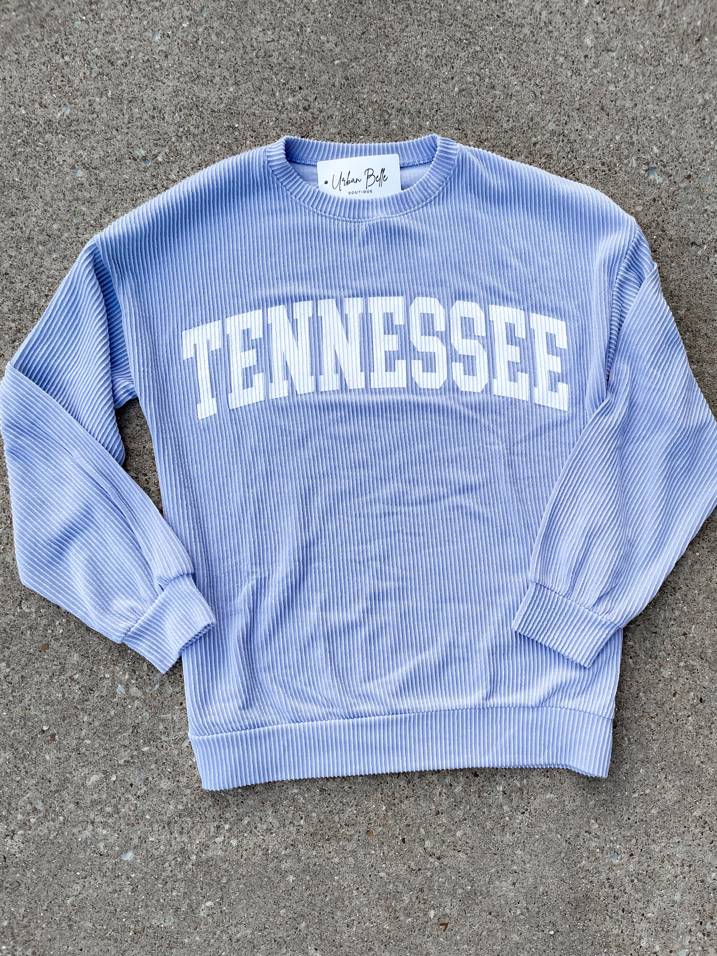 *RESTOCK* Tennessee Corded Crewneck - Blue