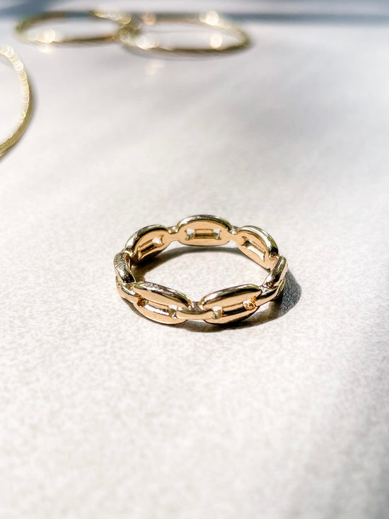 Leah Link Ring - Gold