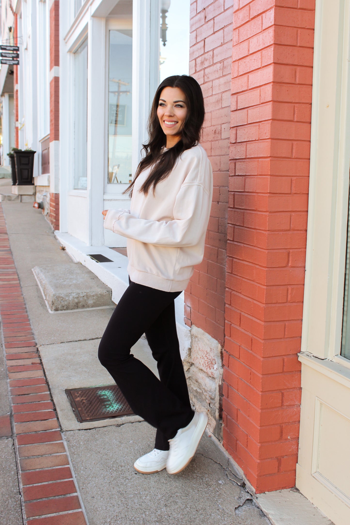 Taupe French Terry Top