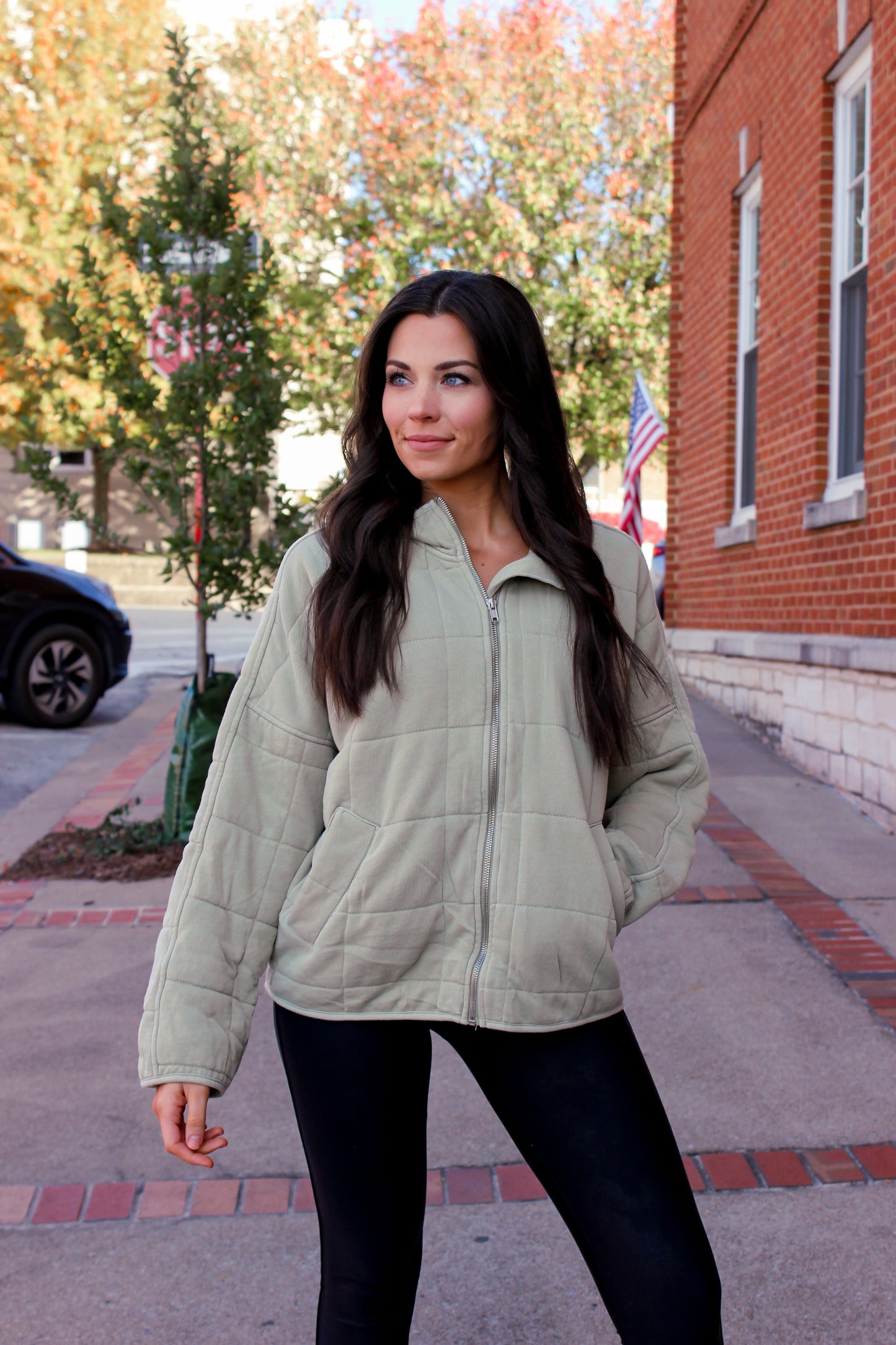 Quinn Quilted Jacket - Olive