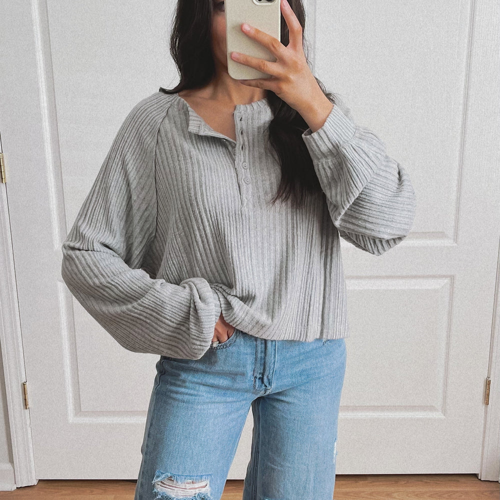 Camden Knit Top - Grey