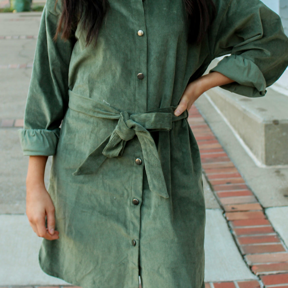 
                      
                        Olive Corduroy Dress
                      
                    