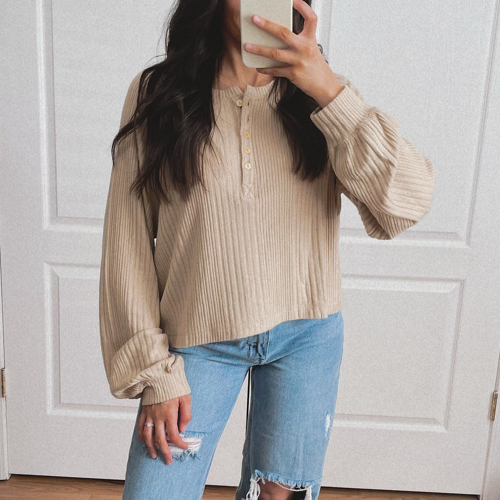 Camden Knit Top - Taupe