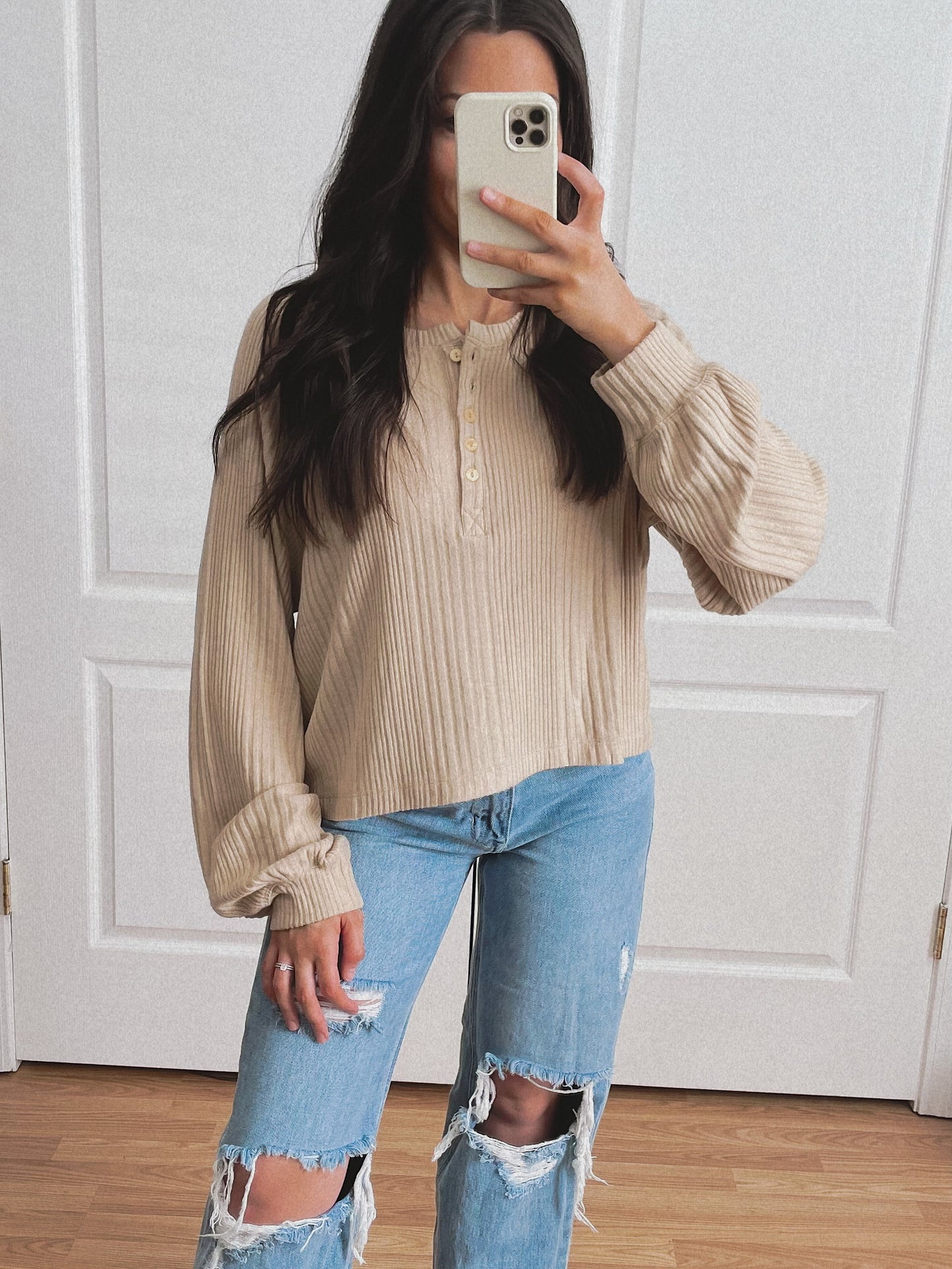 Camden Knit Top - Taupe