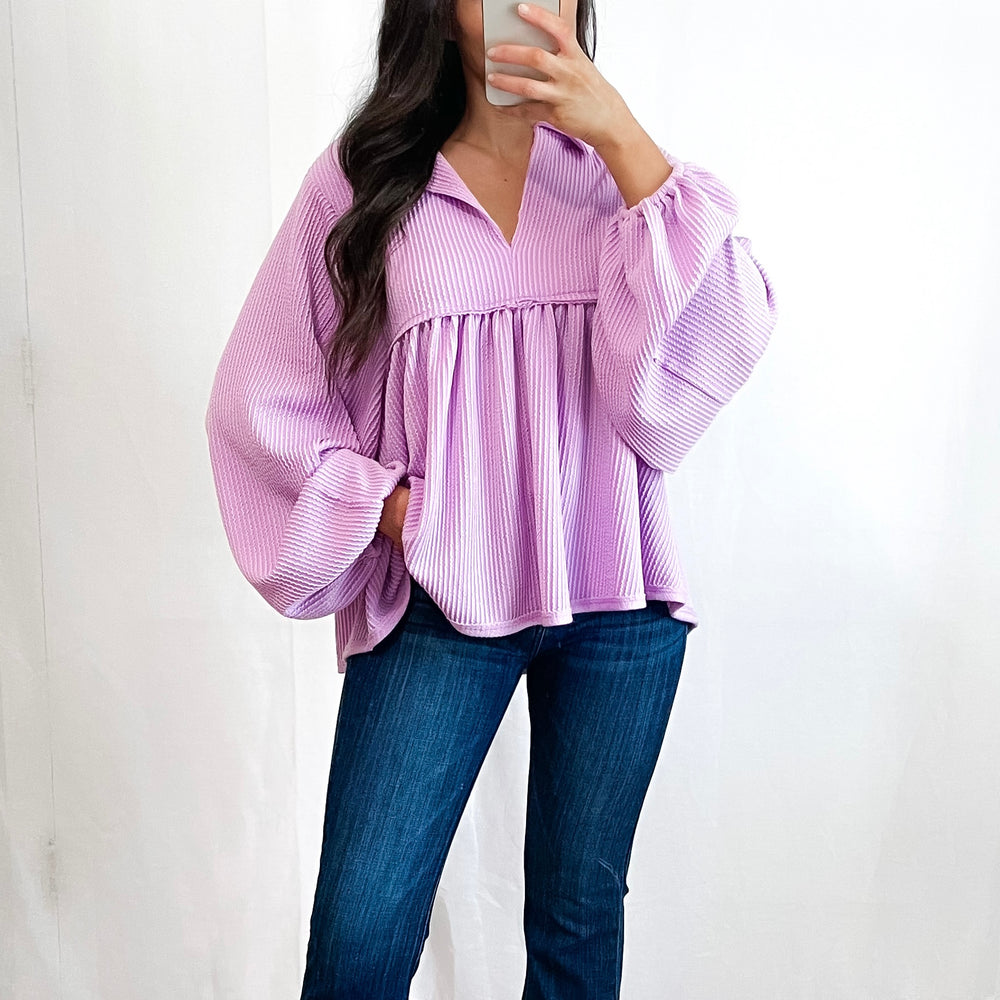 
                      
                        Lilac Pleated Top
                      
                    