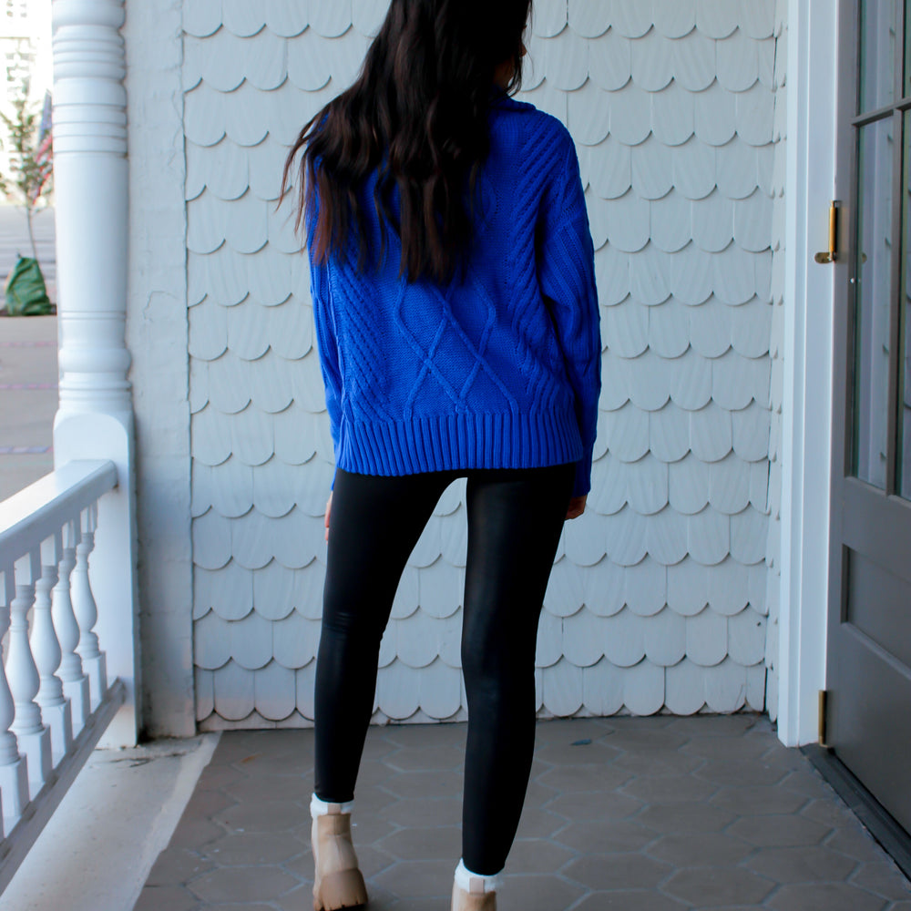 
                      
                        Royal Blue Quarter Zip Sweater
                      
                    