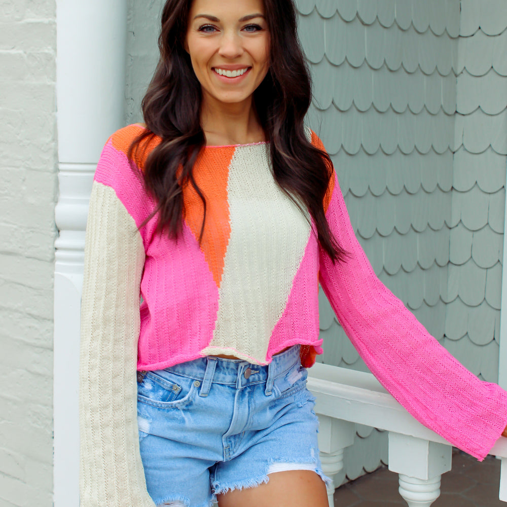 
                      
                        Mila Knit Colorblock Top
                      
                    