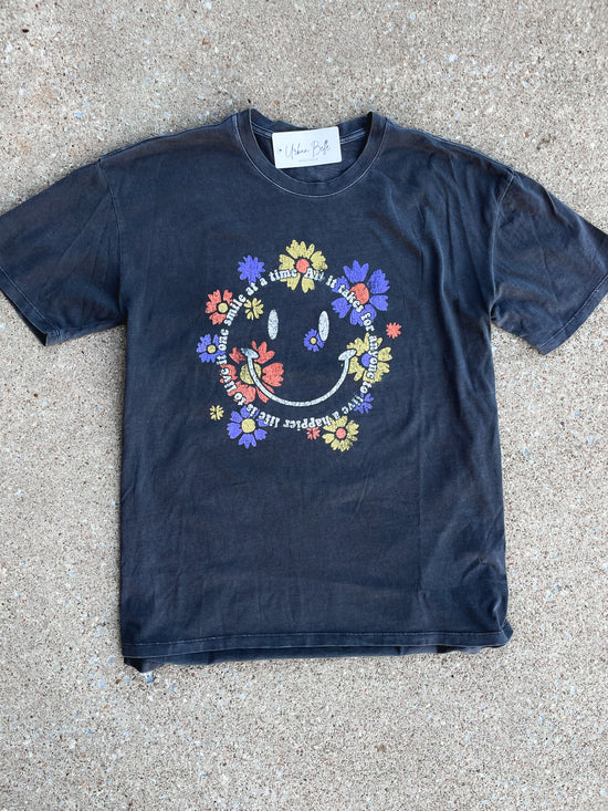 Oversized Smiley Graphic Top