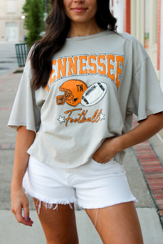 Load image into Gallery viewer, Tennessee Football Graphic Crop Top
