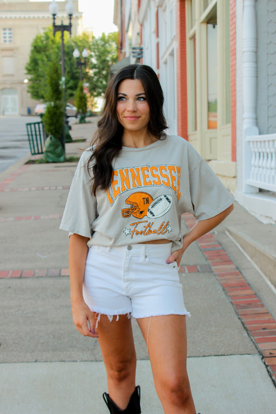 Load image into Gallery viewer, Tennessee Football Graphic Crop Top
