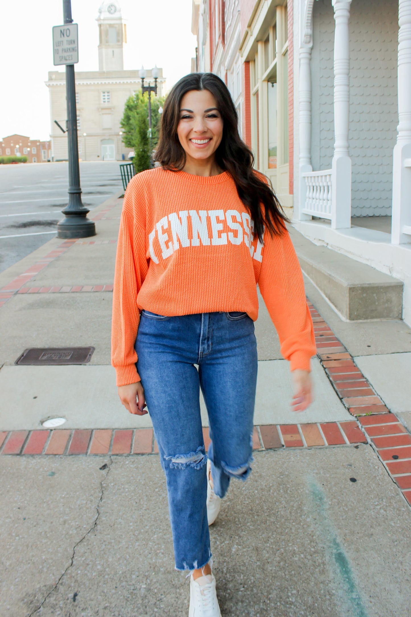 Load image into Gallery viewer, Tennessee Corded Crewneck - Orange
