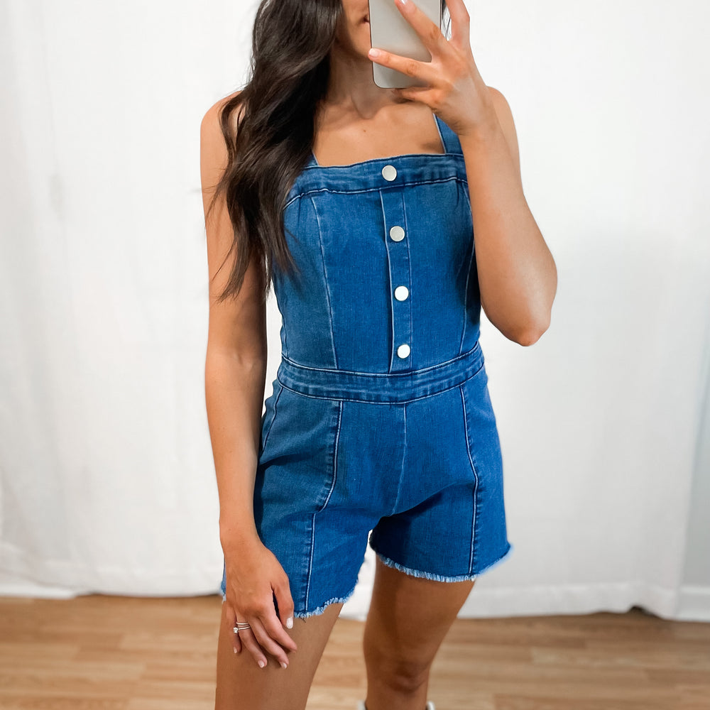 Cameron Denim Romper (FINAL SALE)