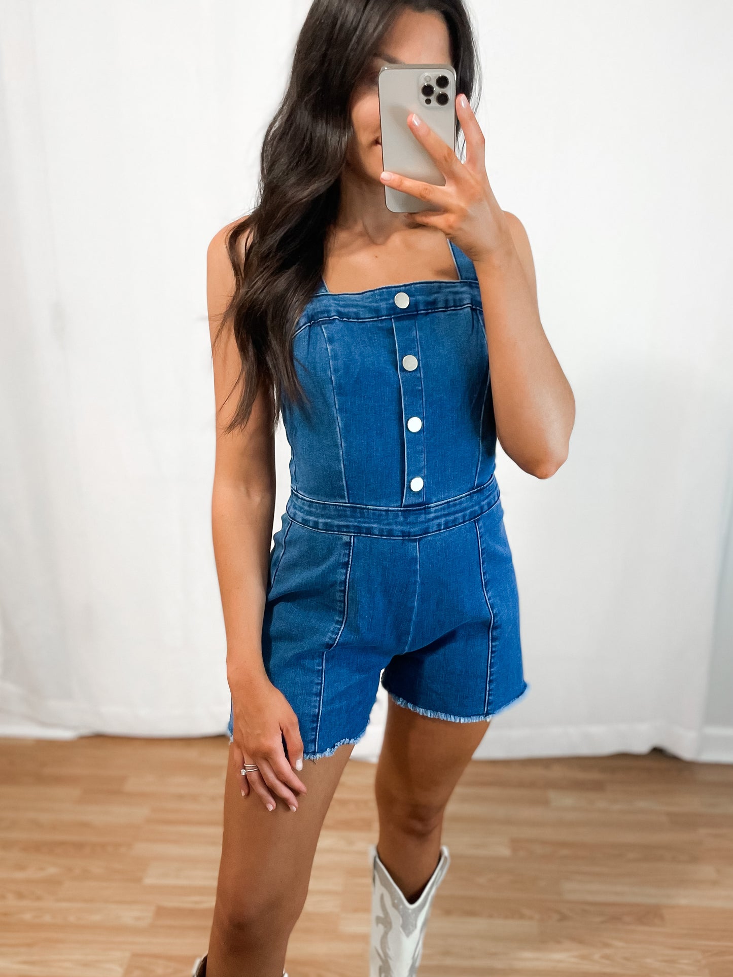 Cameron Denim Romper (FINAL SALE)