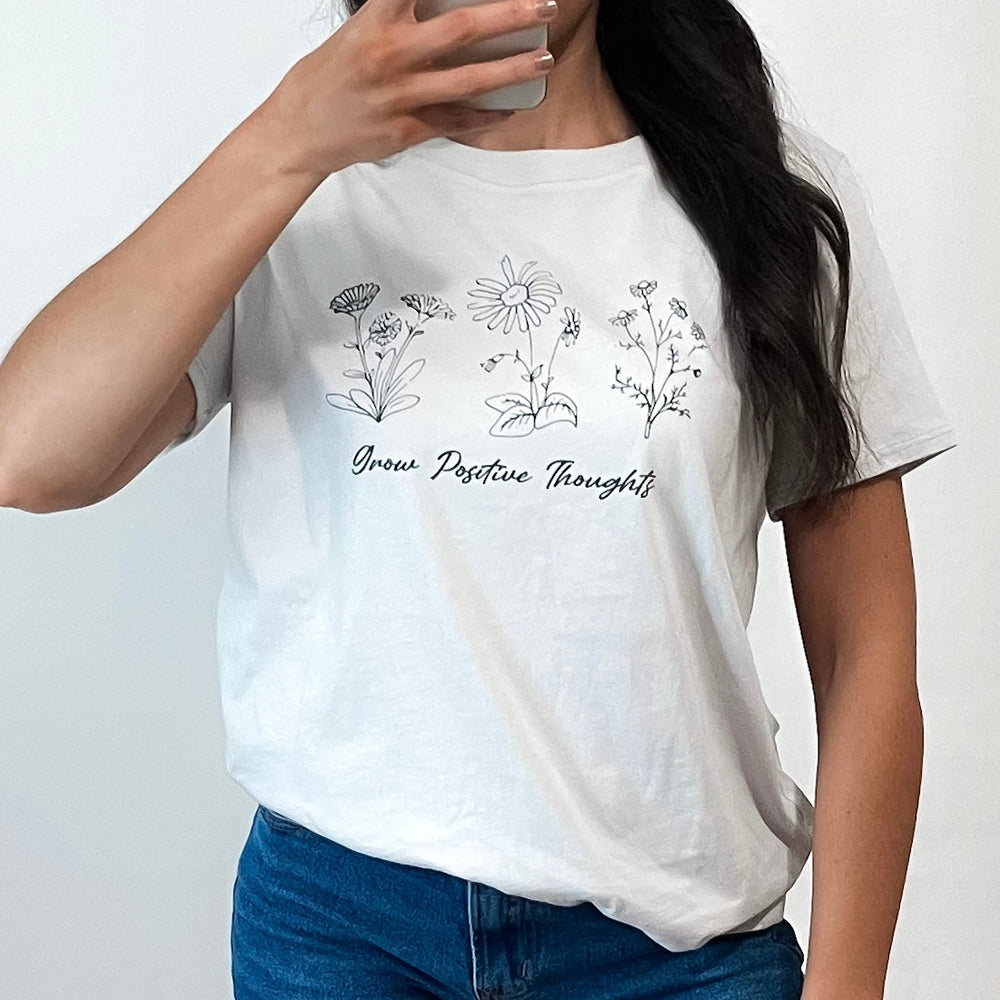 Grow Positive Thoughts Graphic Tee