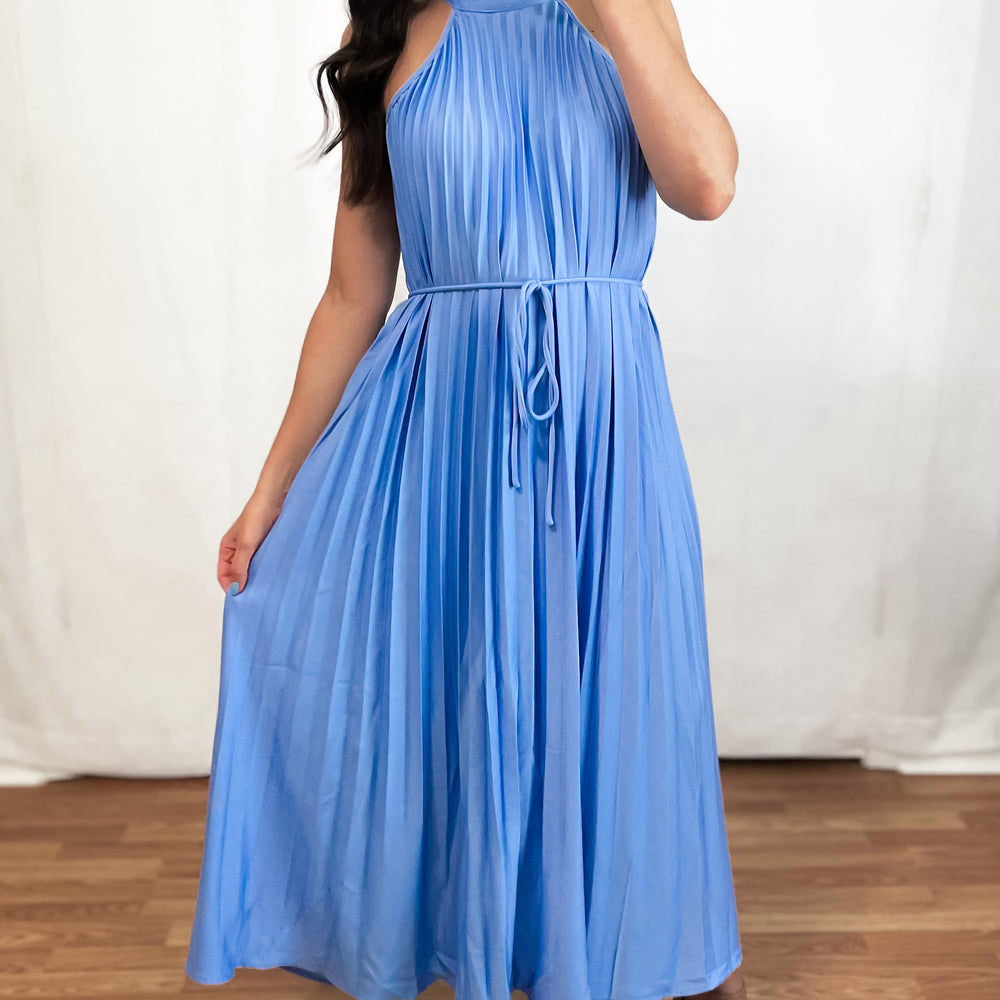 
                      
                        Raya Pleated Halter Neck Midi Dress (FINAL SALE)
                      
                    