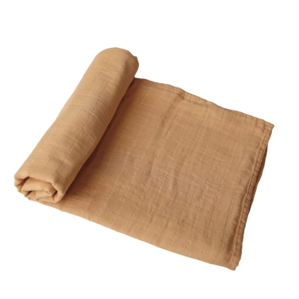 Yellow Muslin Organic Swaddle Blanket