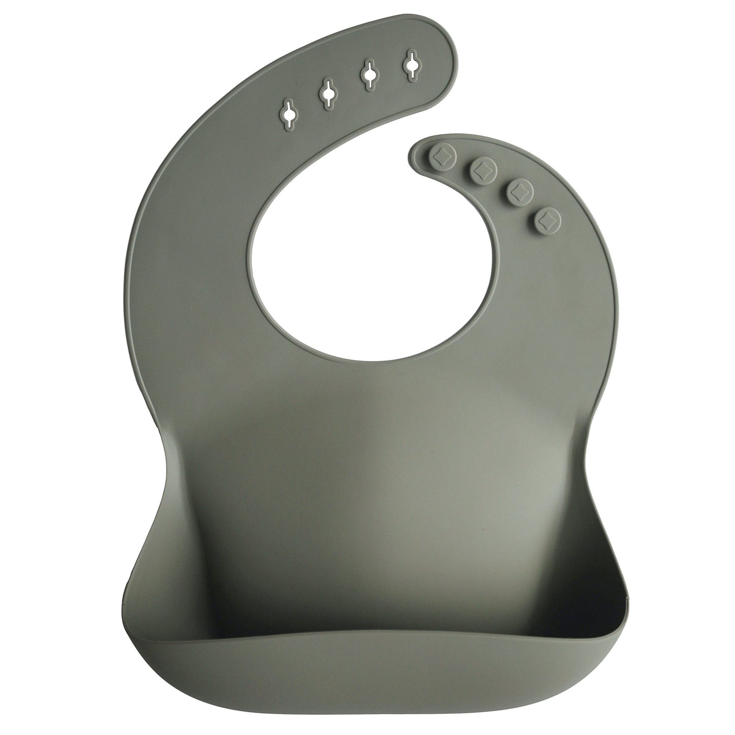 Silicone Baby Bib- Silver Sage