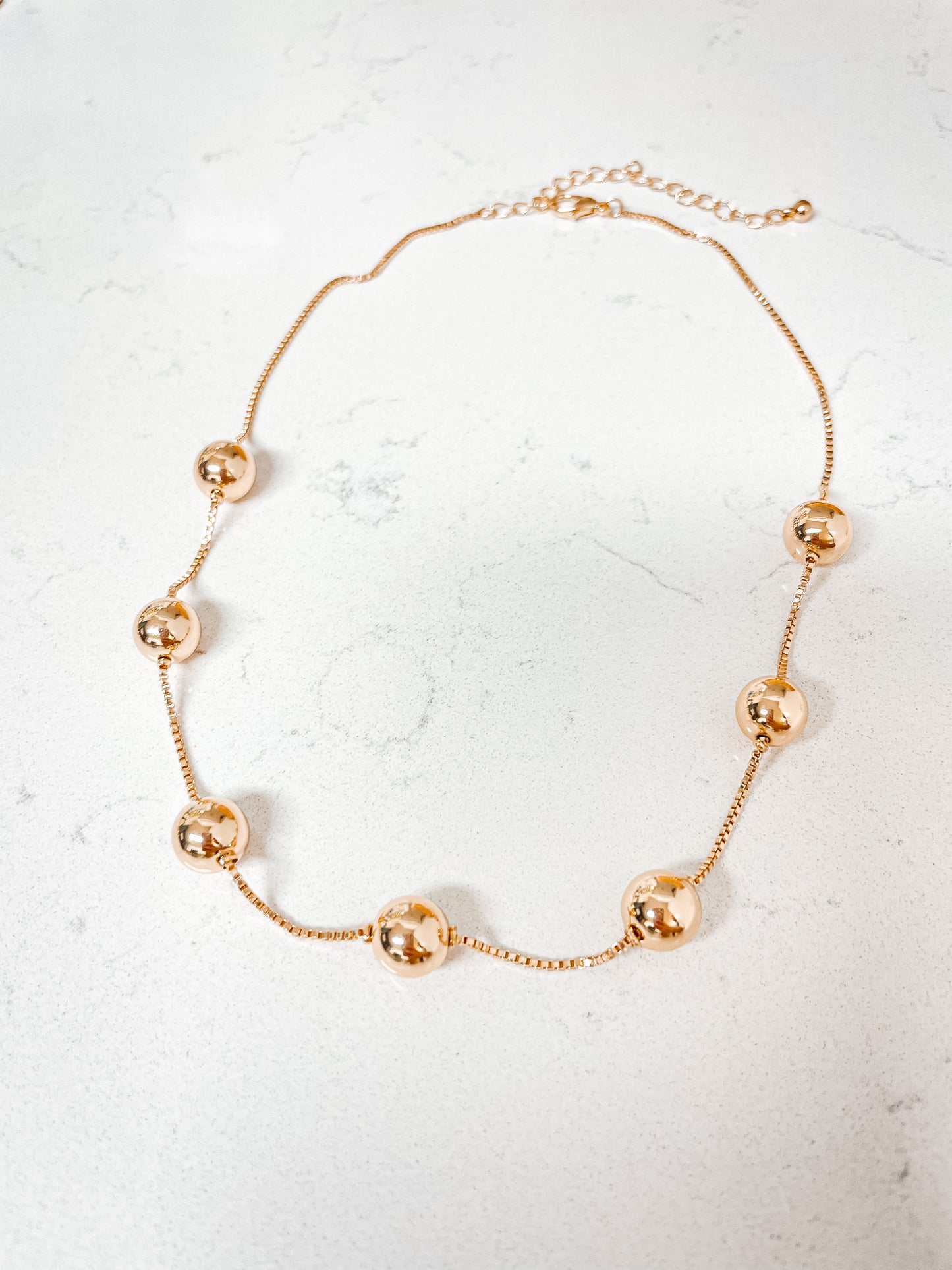 Beaded Gold Necklace