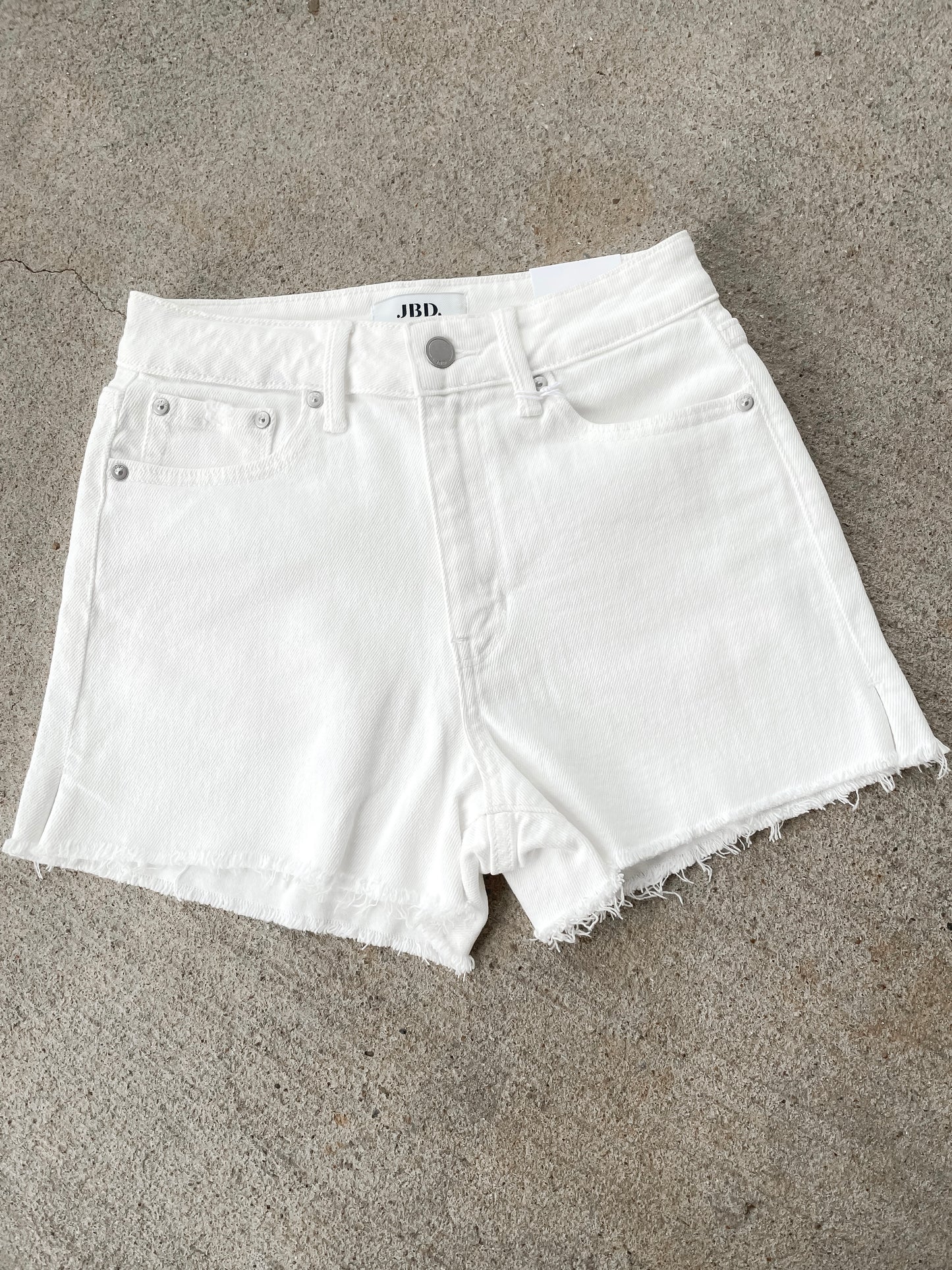 Krista Denim Shorts - White (FINAL SALE)