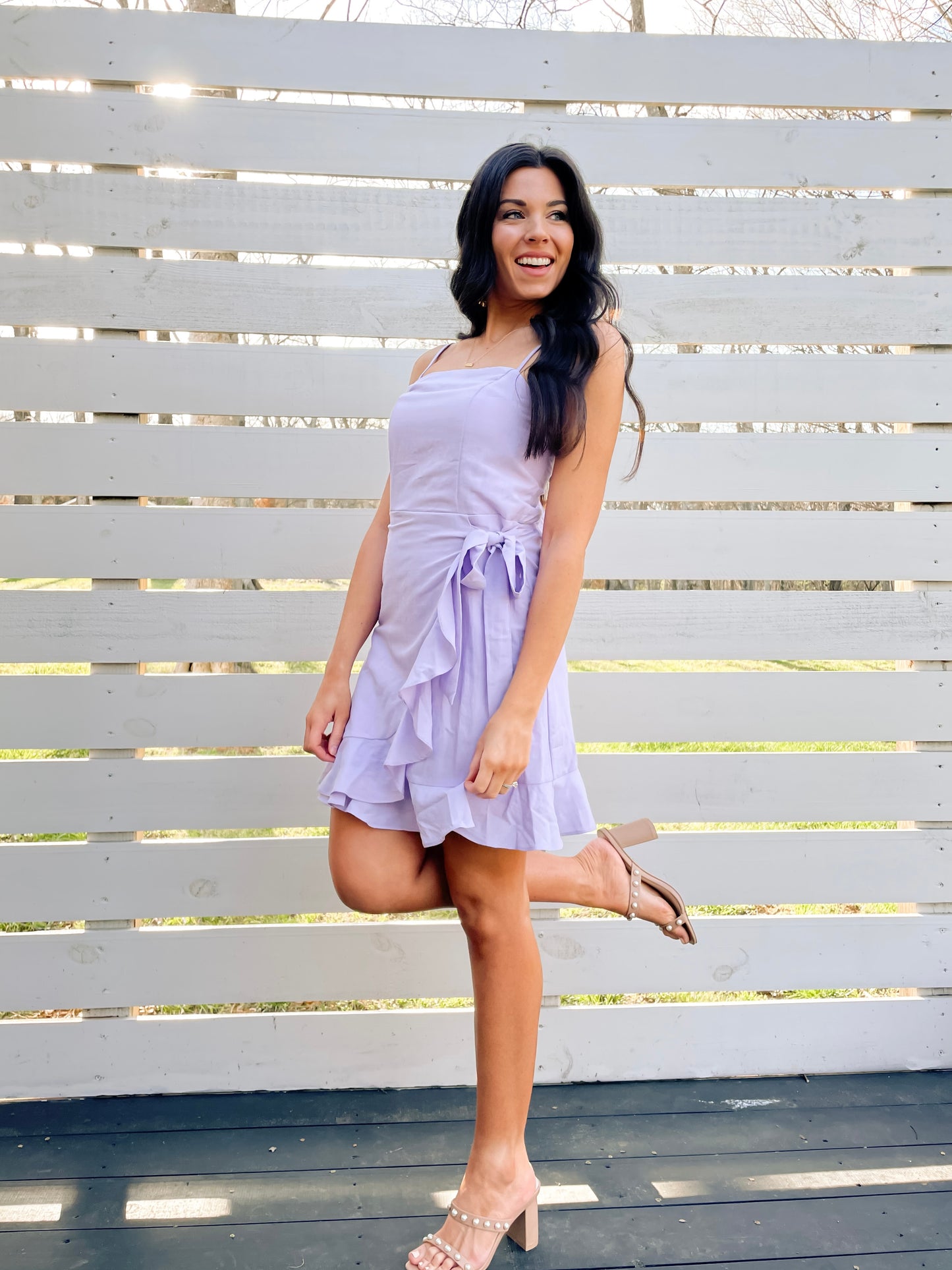 Make an Entrance Ruffle Dress - Lilac