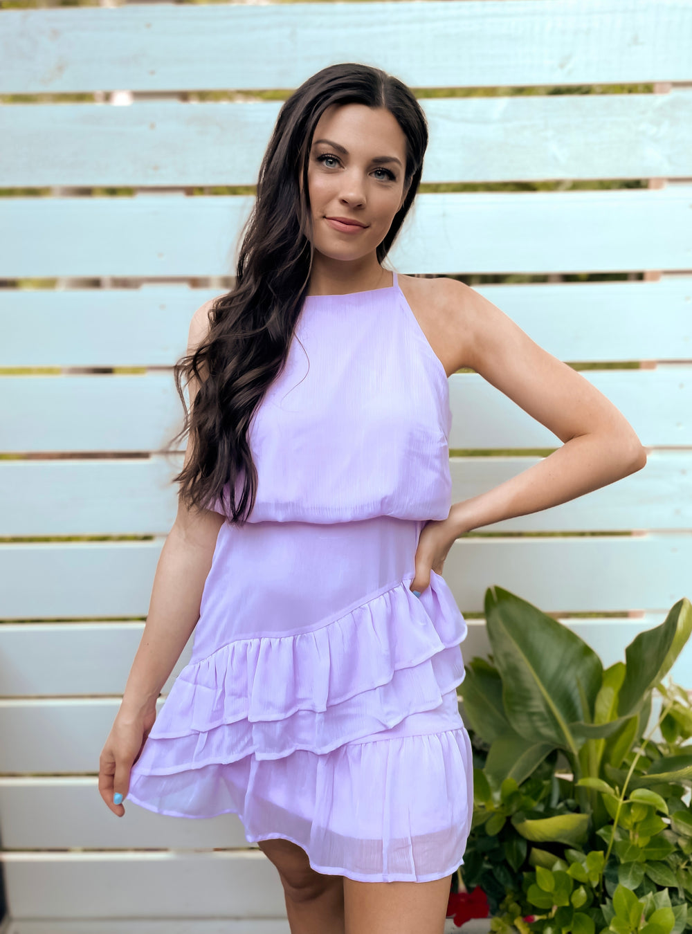 Luna Lilac Ruffle Dress