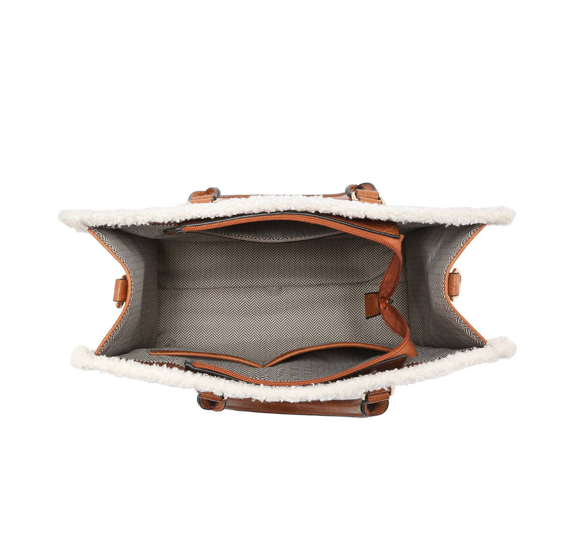All the Feels Sherpa Trim Tote - Grey