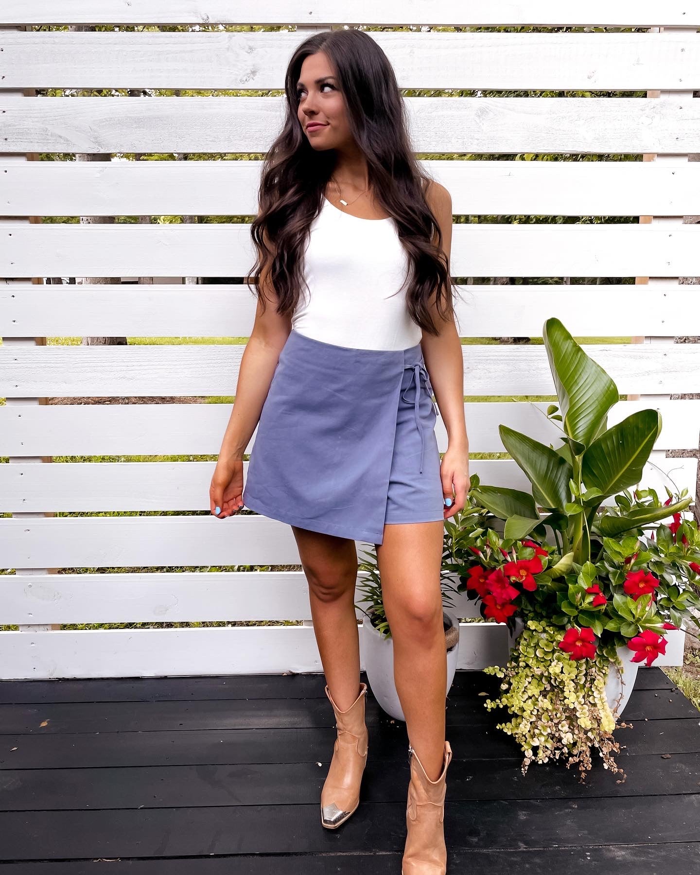 Kylie Dusty Blue Skort