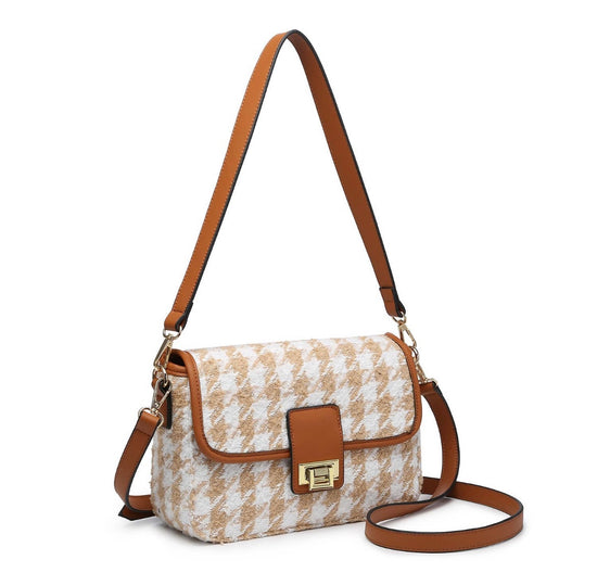 Load image into Gallery viewer, Scout Houndstooth Purse- Sand/White
