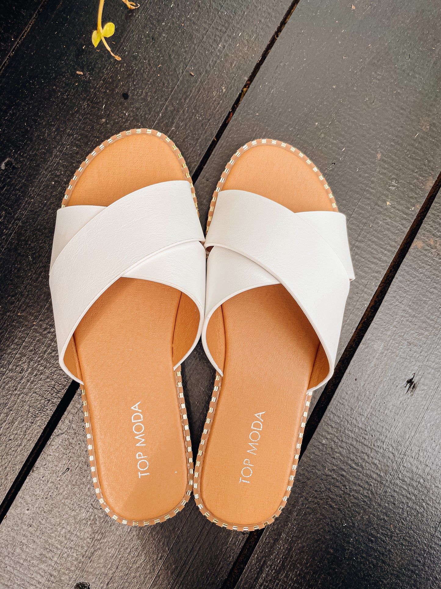 Farrah Slip on Sandal- White