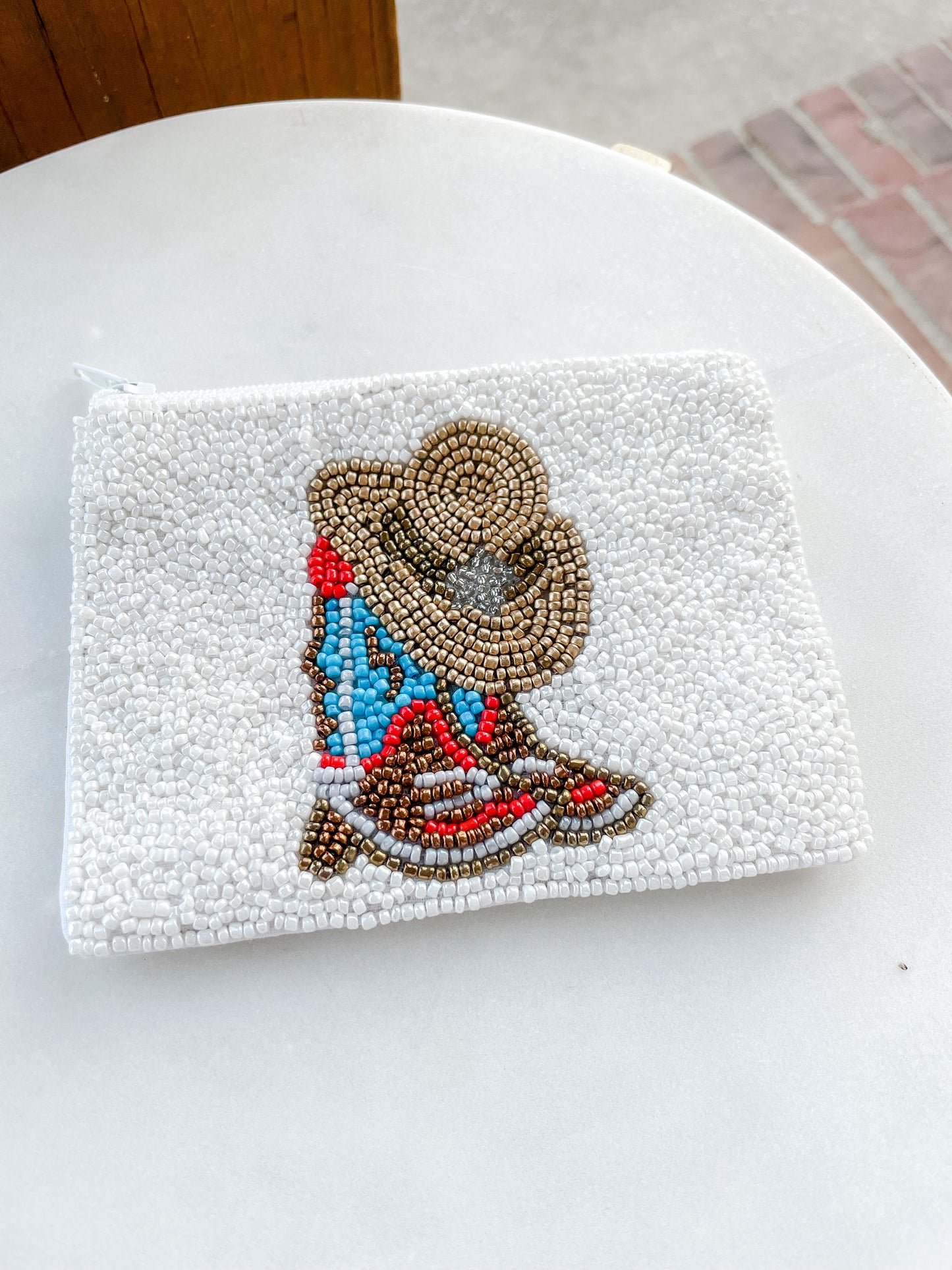 Howdy Cowgirl Beaded Coin Purse