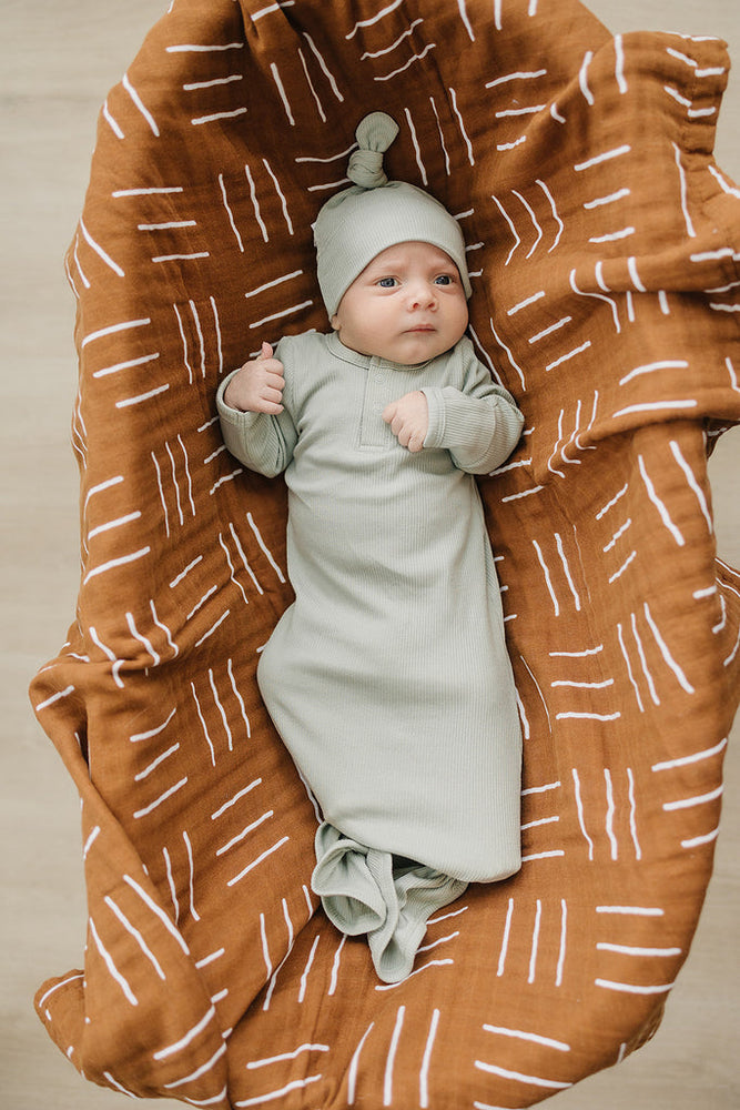 
                      
                        Sage Organic Cotton Ribbed Knot Gown
                      
                    